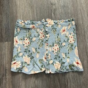 American Eagle floral tube top